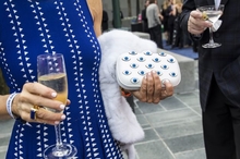Shelley Gordon carried a clutch inspired by surrealist artist Salvador Dali to attend SFMOMA's Modern Ball at Yerba Buena Center for the Arts in San Francisco, Calif., on Wednesday, April 30 2014. Photo: Laura Morton, Special To The Chronicle